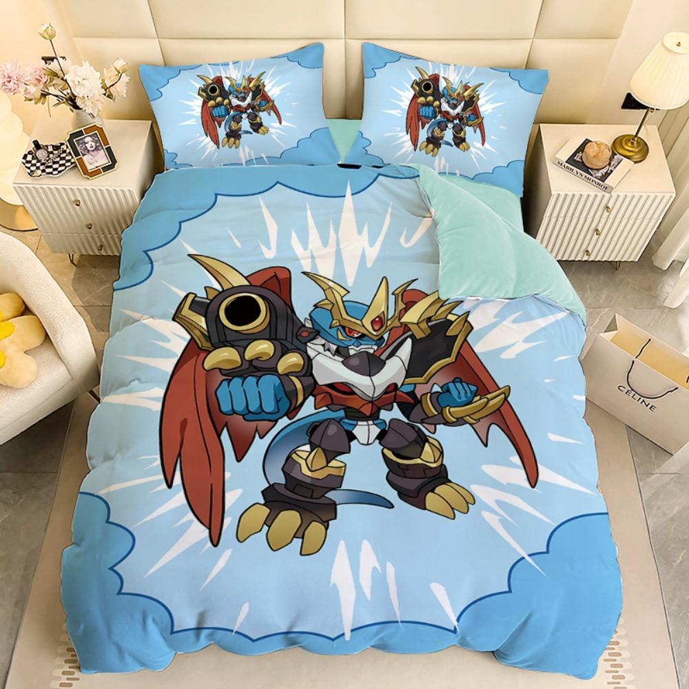 Anime Digital-monsters Bedding Set Digimon Duvet Cover and Pillowcases Unfilled Single Double Bed Adult Boy Girl Gift