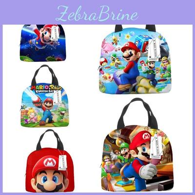 Super Mario Bros Lunch Bag For Kids With Insulated Oxford Fabric Portable School Food Container