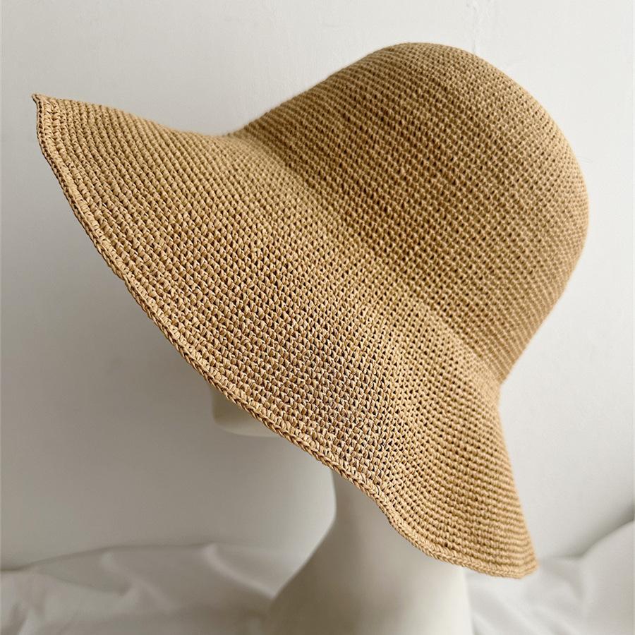 

Сверхтонкая ручная плетеная соломенная шляпа от солнца для женщин, летняя соломенная шляпа для защиты от солнца, простая и элегантная шляпа-фишерман, винтажная шляпа для путешествий и пляжа Extra-fine craftsmanship1 хаки