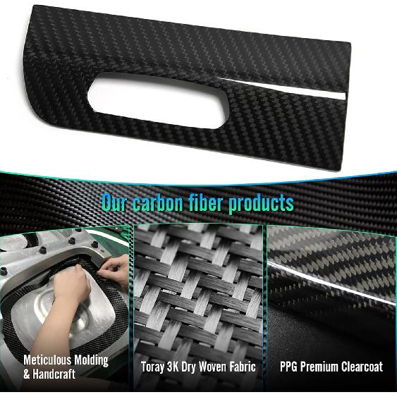 Auto Original Carbonfaser Scheinwerferblendenabdeckung für Corvette C8 Coupe Stingray Convertible 2020 2021 2022 2023 2024 Nur 2LT 3LT, Corvette HUD INFO