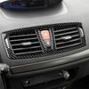 Real Soft Carbon Fiber For Renault Megane RS 2009 2010 2011 2012 2013 2014 LHD RHD Car Center Console Air Outlet Trim Sticker