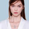 Twisted Infinity Heart Engraved Slogan Heart Cut Zircon Sister Gift Clavicle Necklace