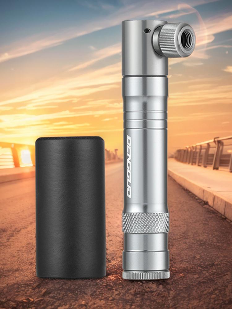 Mini Hand Pump with Tubeless Tire Repair Tool Schrader & Presta Valve CO2 Bike Tire Inflator Aluminum Alloy Bicycle Accessories