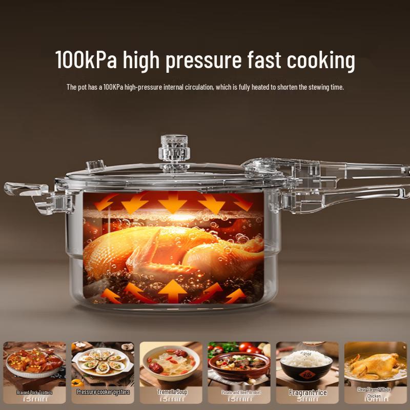 KOBACH 304 Stainless Steel 6L Pressure Cooker with Steamer