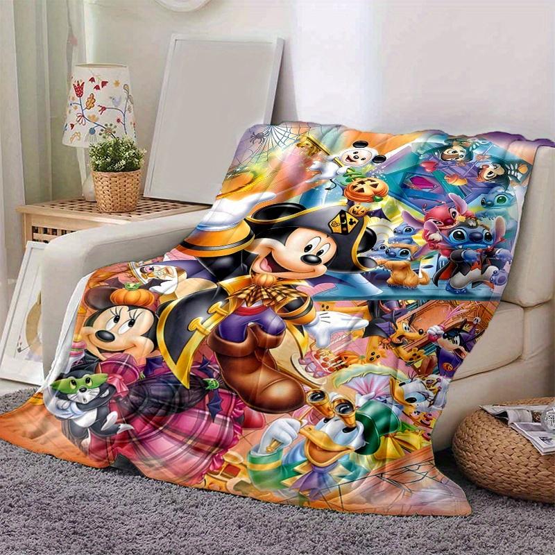 1pc, Mickey and Minnie (3) Home Decor Blanket: A Cozy Flannel Throw for Bedroom, Living Room, Travel, Camping, Car, Beach, Office Naps, Perfect Gift f