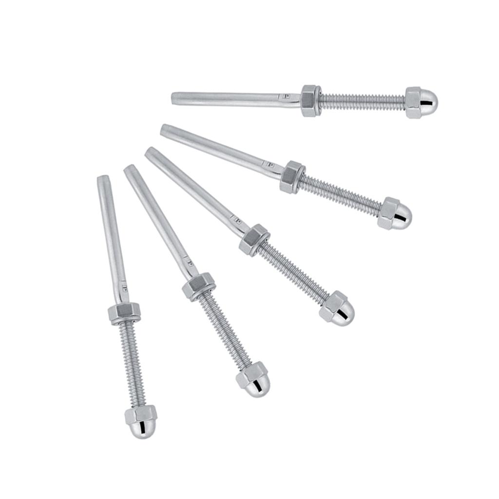 10 Stück Edelstahl Gewinde Spannschloss Endstücke für 1/8 Kabelgeländersystem