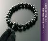 Kyoto Buddhist Altar Hayashi Prayer Beads for Men Kyoto Miyakobo Black Onyx Informal One Hand Single Flower Bag Funeral prayer beads can be used by
