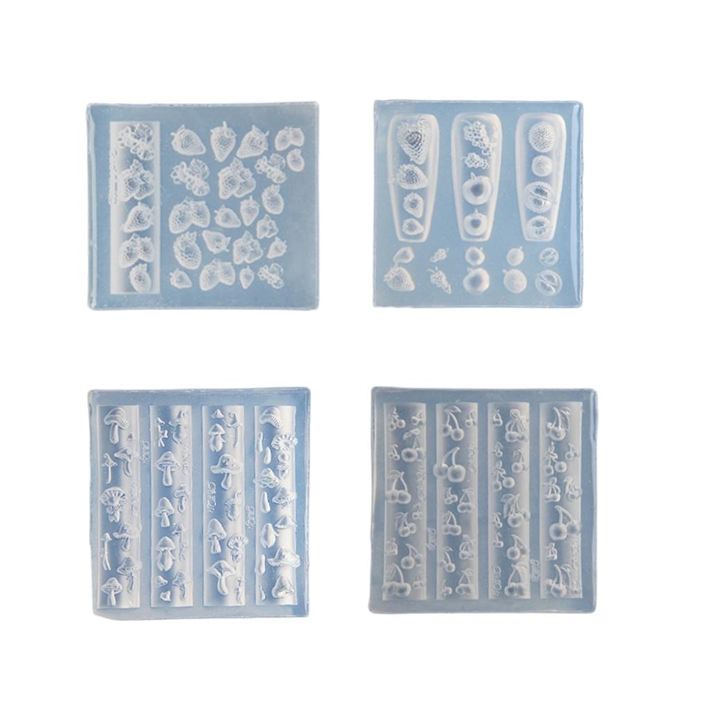 Multifuntional Nail Mold Nail Styling Mold Food Theme Nail Accessories Moulds Suitable for Accessories Enhancement
