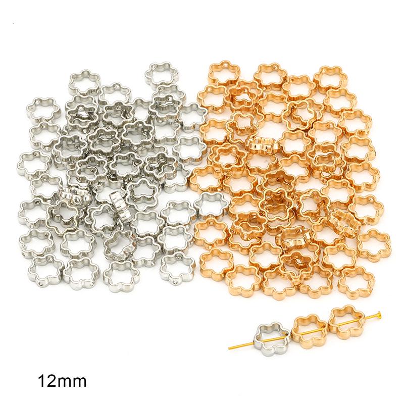 Kunststoff CCB Pflaumenblüten- und Herz-Abstandshalterperlen für DIY-Schmuck - Halskette, Armband, Ohrring-Zubehör.