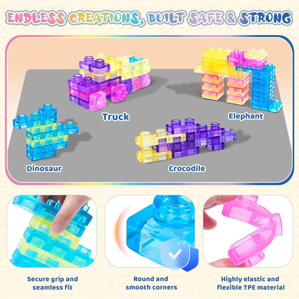 Soft and Stress-Relieving Jelly Building Blocks for Children
