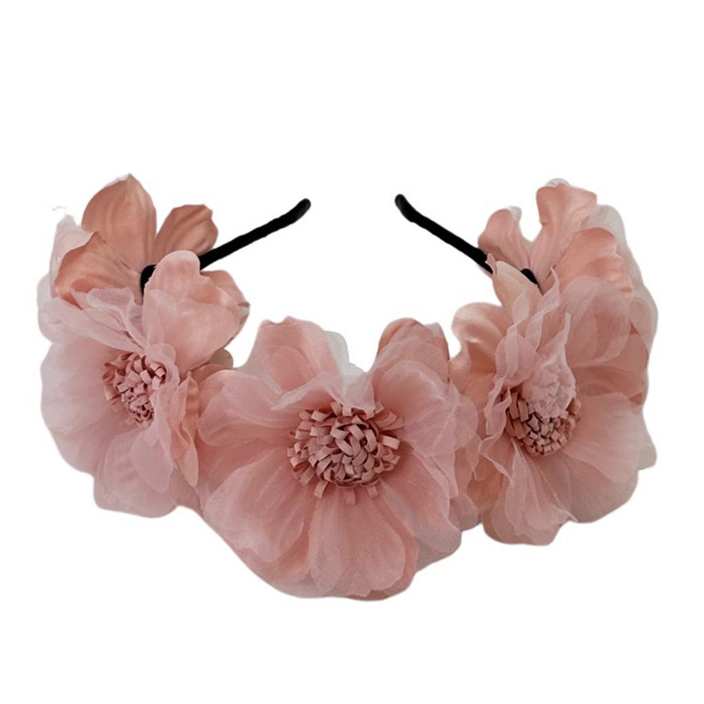 Daisy Flower Headbands Women Bridal Wedding Hair Hoop Simulation Rose Hairhoop for Daily Wear and Special Occasion