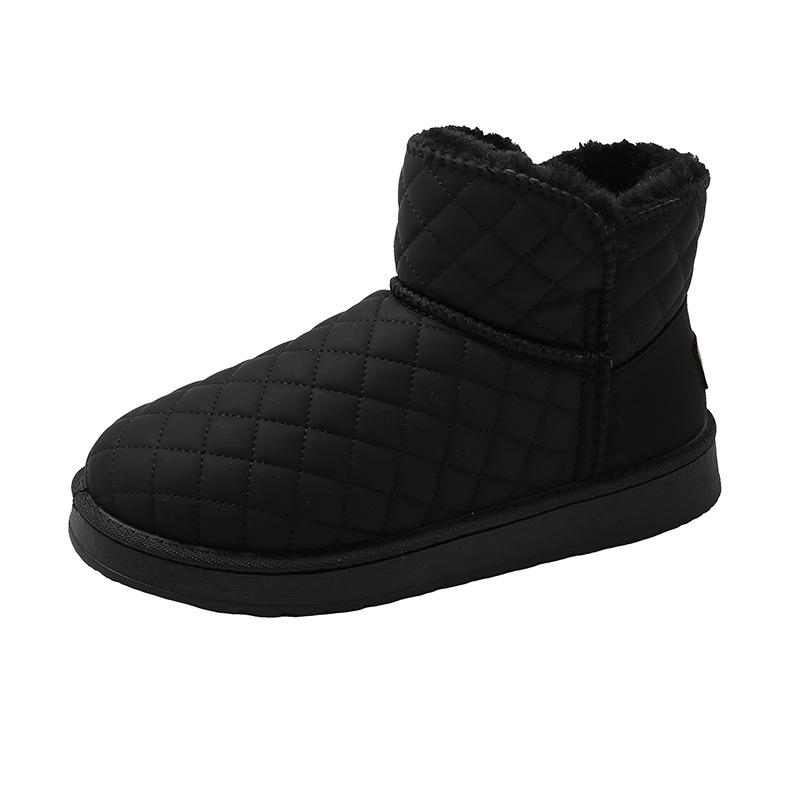 

Large size fashion Northeast snow boots men s fleece warm thickened cotton shoes couple outdoor integrated fleece shoes 36