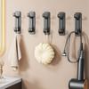5Pcs No Drill Adhesive Wall Hooks Heavy Duty Double Hook Bathroom Bedroom Hanger for Clothes Hat Towel Key Storage Organizer