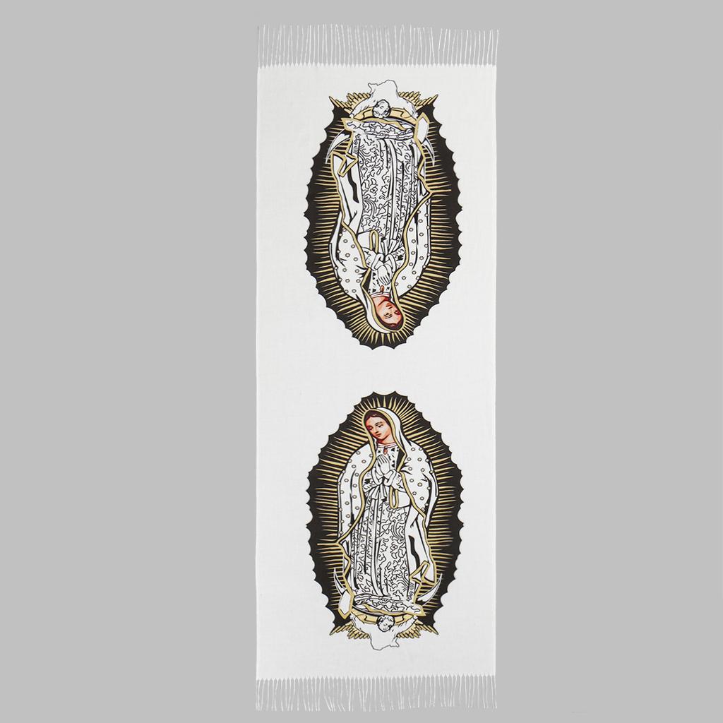 Printed Virgin Mary Of Guadalupe Scarf Men Women Winter Fall Warm Scarves Mexico Catholic Saint Shawl Tassels Wrap