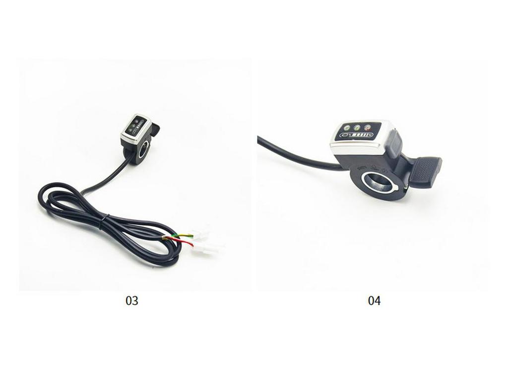 Five-star 106DX Electric Bike Throttle: Thumb Twist Grip Speed Controller with Dial