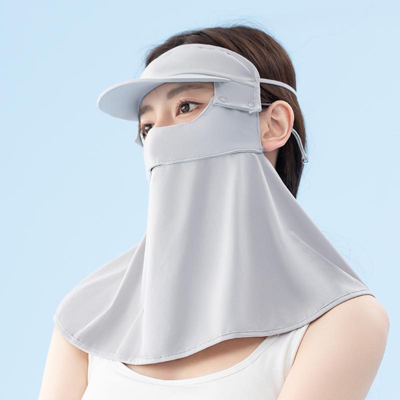 Hot Sale Sun UV protection Custom logo Outdoor Cycling Women Summer Full Facemask With Brim