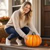 Realistická dýňová pryskyřičná řemeslná dekorace pro Halloween Domácí stolní ozdoba Sezónní sváteční displej Vnitřní venkovní použití Odolný materiál