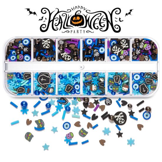 1 Box Nail Sequins Ultra-Thin Bright Color Shiny Visual Effect Enhance Atmosphere Soft Clay Halloween Themed Manicure Ornament Nail Sequins