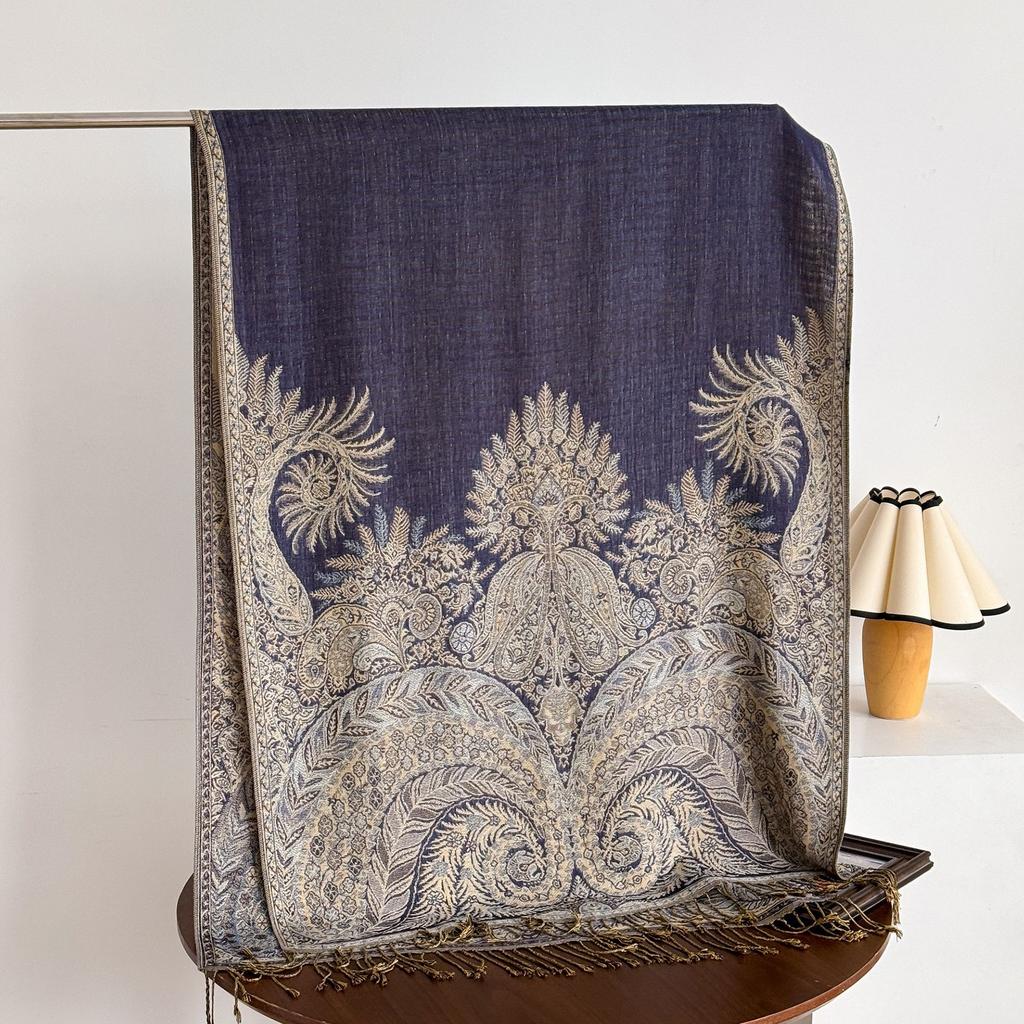 Ethnic Style Personalized Tassel Shawl Ladies' Air-conditioned Room Office Warm Creative Palace Patterned Scarf Trendy