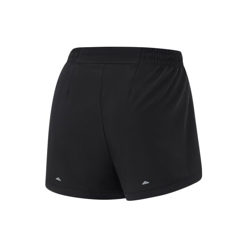 Li Ning Running Series Solid Color Quick-Dry Loose Sports Shorts Women Shorts Black AKSU334-1