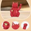 Cat Figurine Feng Shui Wealth Decor Desktop Ornament Home Tabletop Animal Sculpture for