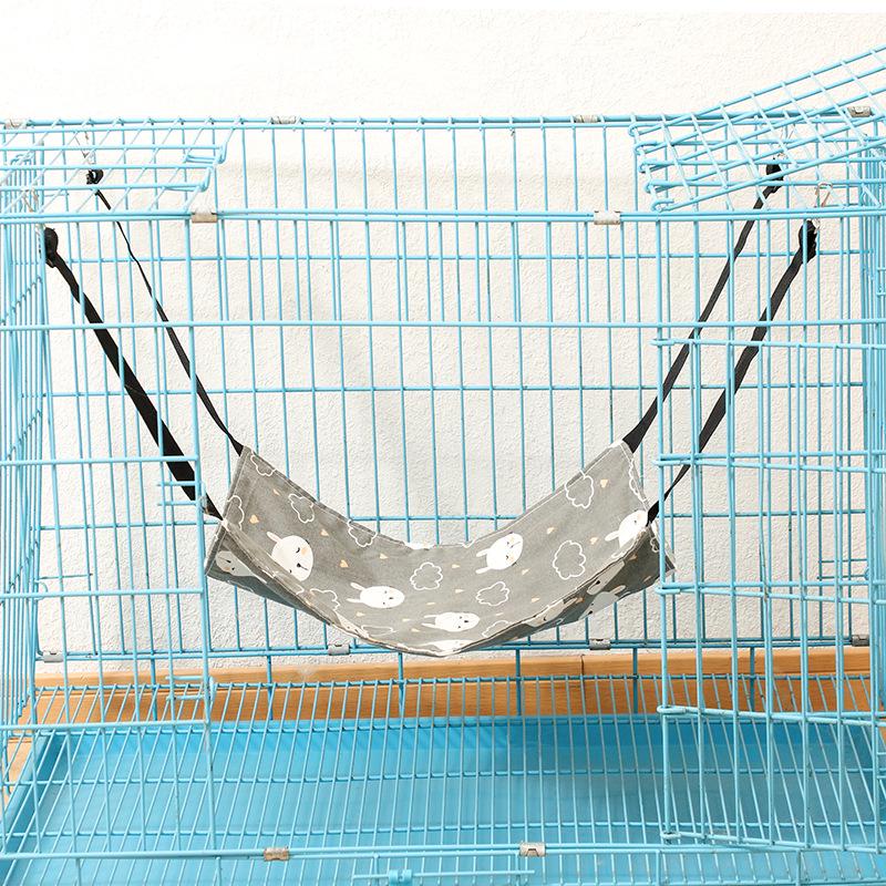 Adjustable Fleece Cat Hammock Bed for Hammies & Chinchillas - Thickened Hanging Pet Cage Hammock