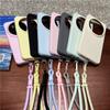 Applicable To Xiaomi Mi 11 Ultra Mobile Phone Case SPro New High-end Liquid Silicone Wristband Lanyard Anti-drop Cover