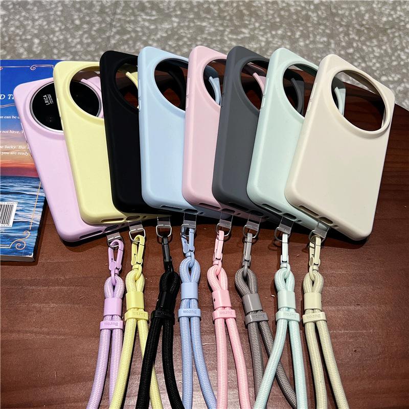 Applicable To Xiaomi Mi 11 Ultra Mobile Phone Case SPro New High-end Liquid Silicone Wristband Lanyard Anti-drop Cover