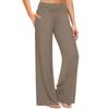 Women's High-waisted Solid-color Drawstring Wide-leg Casual Pants