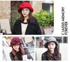 Women's French Wool Felt Bucket Hat with Curled Brim – Warm, Bow-Tied, Autumn/Winter Style