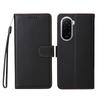 For Xiaomi Poco M7 4G (169mm) Case RFID Blocking 3 Card Slots PU Leather Phone Cover with Wrist Strap