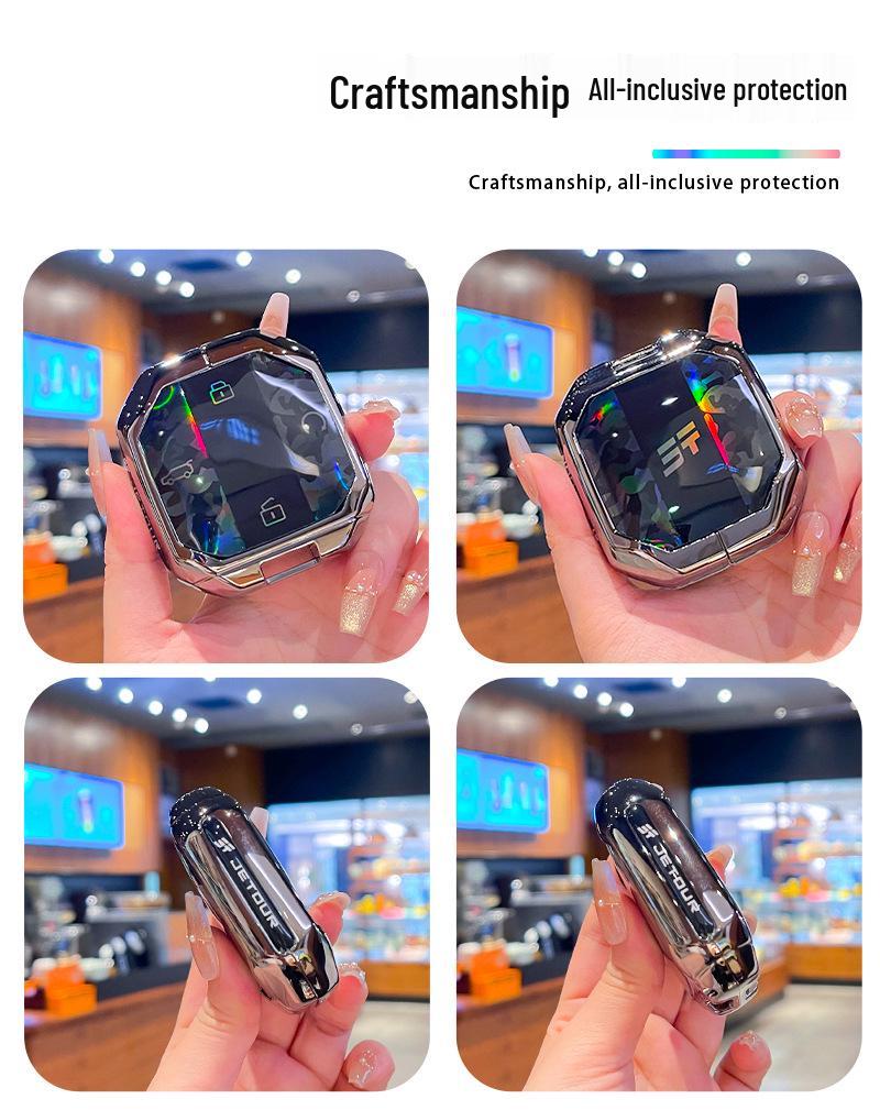 Jetour Traveller T1/T2 Key Case: Robust Shell Protection with Metal Buckle