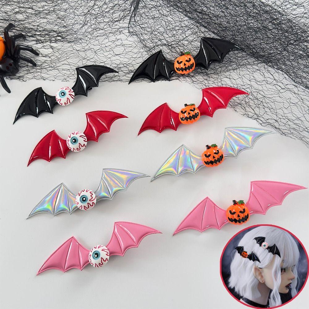 4PCS Y2k Bat Wings Hair Clip Cosplay Bat Duckbill Side Clip Gothic Halloween Hairpin Festival Gifts