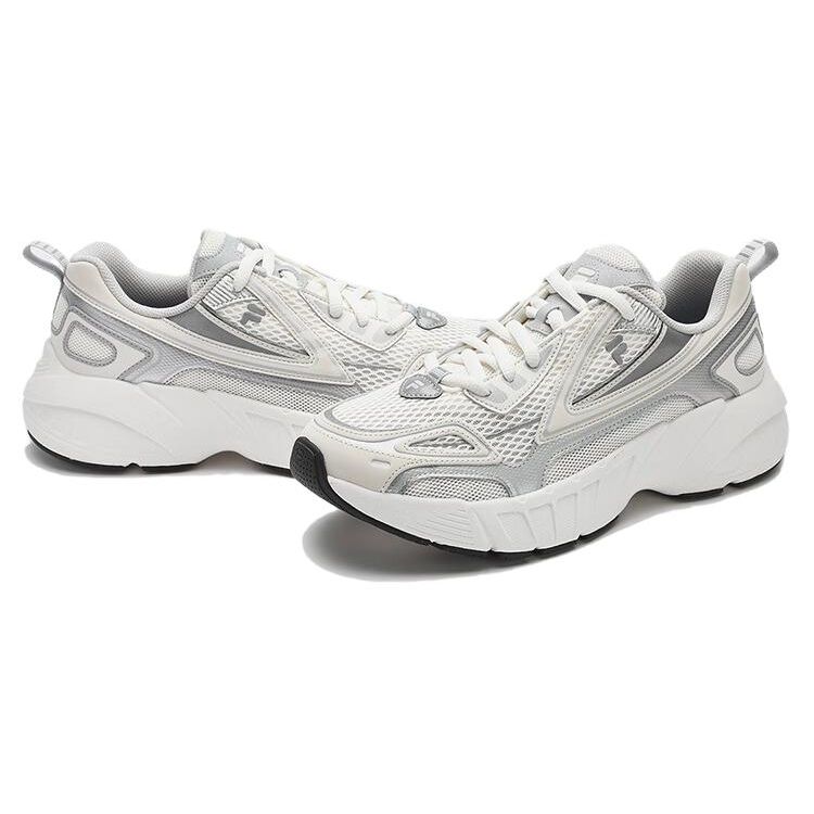 Fila Fusion Cred Navigator Comfortable Fashion Fabric Synthetic Leather Breathable Low-Top Casual Running Shoes Men Sneaker White T12M421601FST