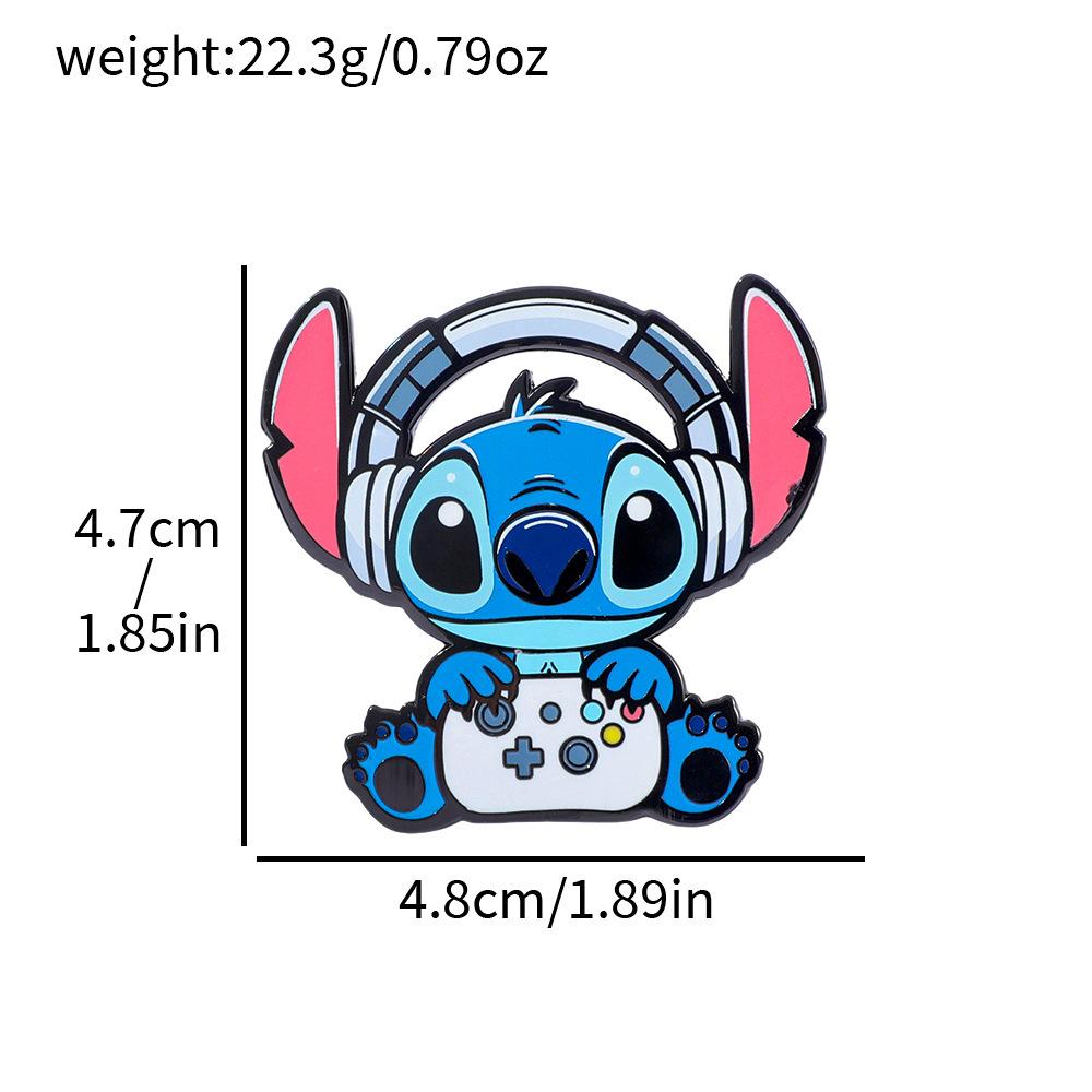 Креативная металлическая значок Стич Звезда Малыш Стич Эмалевый значок Эмалевая брошь