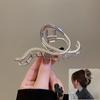 Elegant Geometric Wave Metal Gold Silver Hair Claw Clip For Women Accessories Large Punk Crab Jaw Clamps Hairgrip Headdress