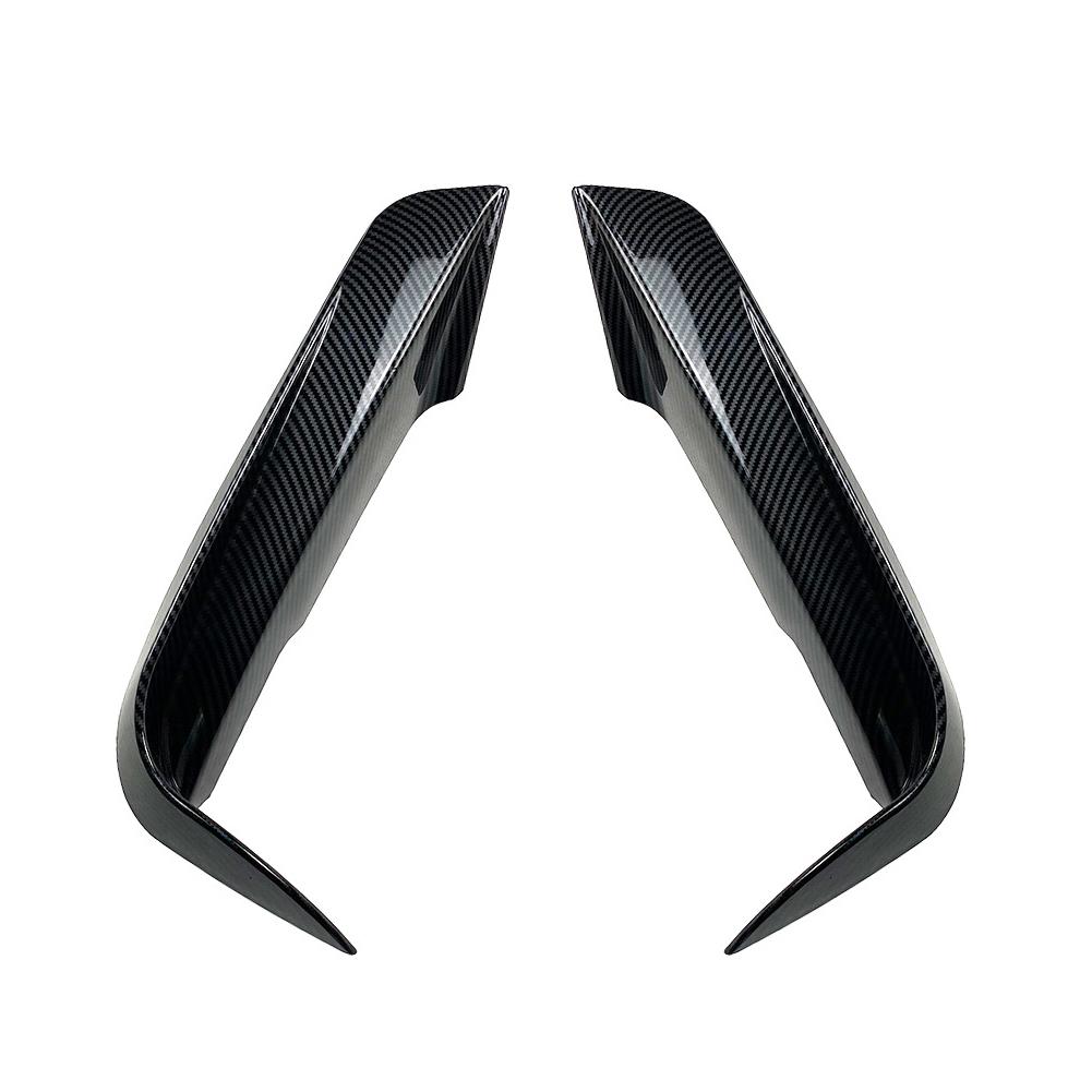 Pair Car Front Bumper Lip Splitter Canards Spoiler Fog Lamp Eyebrow Frame Cover Grille For F30 F31 M Sport 2012-2019