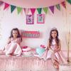 Pajean 3 Pcs Pink and Rose Gold Tablecloths Glitter Diamond Table Cover PE Girl Party Glitter Table Cloths Sequin Printed Plastic Tablecloths for