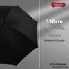 PARACHASE Retro Pánský Velký Minimalistický Deštník - Trendy Dvouosobový Deštník s Dlouhou Rukojetí a Automatickým Otevíráním