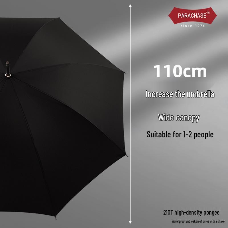PARACHASE Retro Pánský Velký Minimalistický Deštník - Trendy Dvouosobový Deštník s Dlouhou Rukojetí a Automatickým Otevíráním