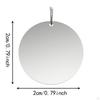 5Pcs Stainless Steel Round Blank Tags with Hole,Hanging Split Rings,2cm Engraving Discs for