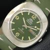 VINTAGE ORIENT AUTOMATIC 46943 JAPAN MENS GREEN COLOR DIAL WATCH A500735-5 R154-a500735