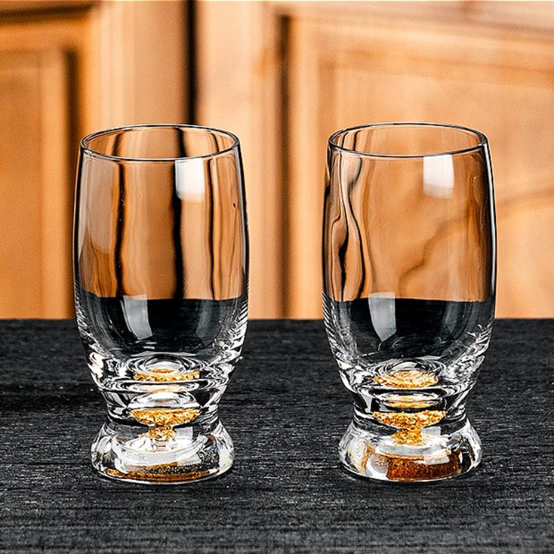 100ml/335ml/370ml Creative Crystal Gold Foil Wine Glass Exquisite Glass Cup Cocktail Glass Craft Beer Cup Party Bar Accessories