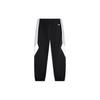 Li Ning Color Block Letter Mid Waist Tapered Knit Sports Pants Men Bottoms Black AYKU363-1
