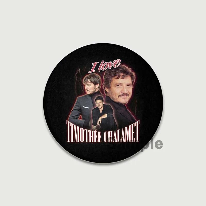 32/44/58mm Funny Brooch Pins for Backpack Clothes Round Tinplate Enamel Pin Custom Pig Love Snowman Wolf Art Badge Jewelry Gifts