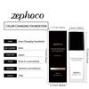 Zephoco Natural Color Changing Foundation Lightweight Sheer To Medium Coverage Hydrating Face Makeup For Daily Use 30ML