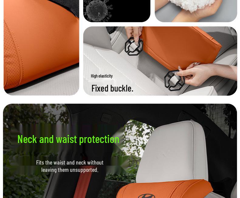 Fits Hyundai ix35, ix25, Elantra, Mingtu, and Langdong car seat headrests and neck supports.
