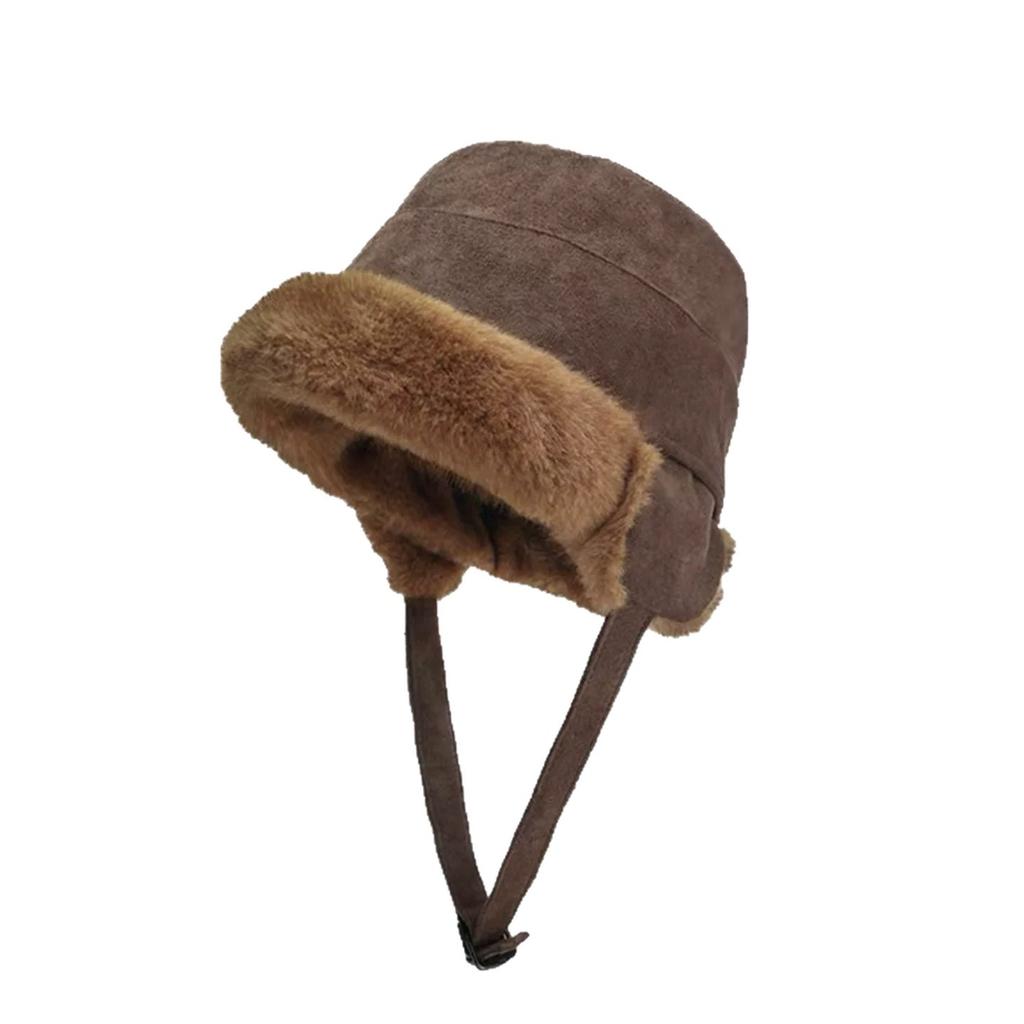 Suede thickened ear protectors, fisherman's hats, children's winter hats, wear more warm and cold-proof Lei Feng hats, baotou Mongolian hats
