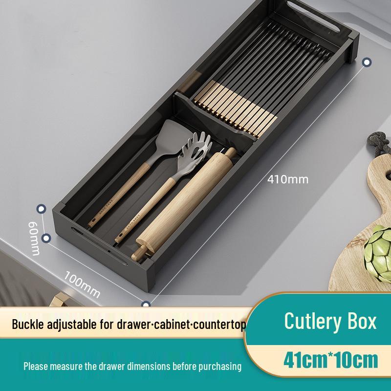 Kitchen Dish Drying Rack with Cutlery Holder and Drawer Organizer