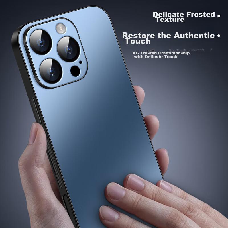 IPhone 16 Pro Case, 16 Pro Protective Cover, Full Lens Protection, AG Frosted Finish, Real Phone Feel, Simple Style, Shockproof,, Graphite Black